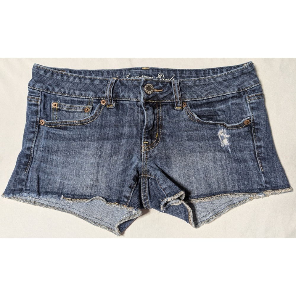 AMERICAN EAGLE‎ STRETCH Women 6 Stretch Denim Blue Jean Shorts